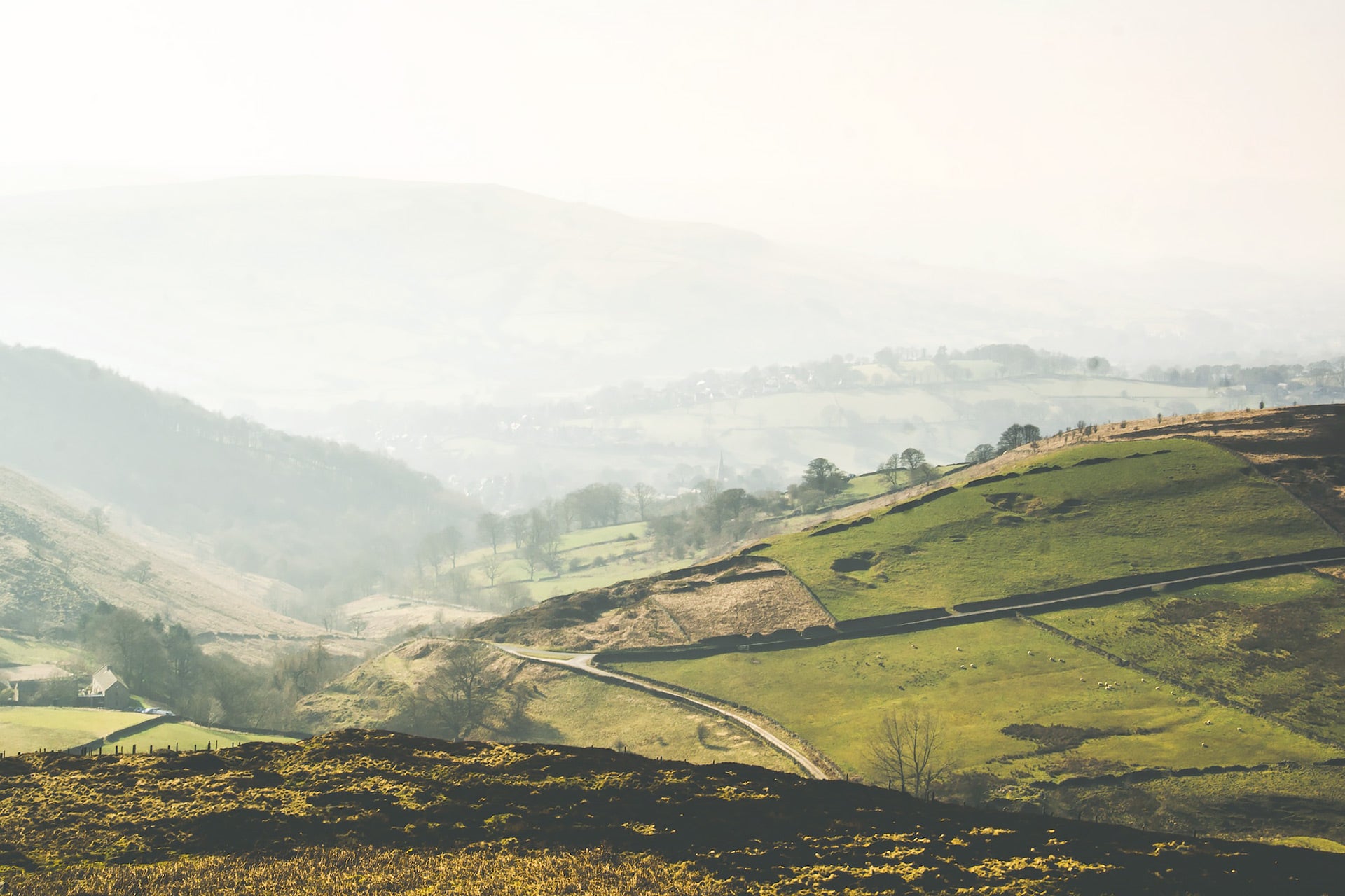 An image of fields in the countryside