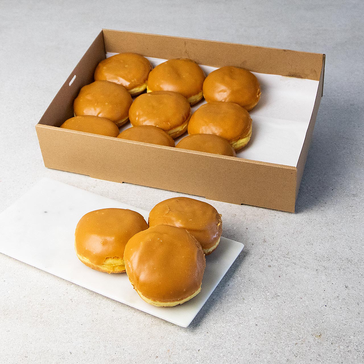 Caramel doughnut platter
